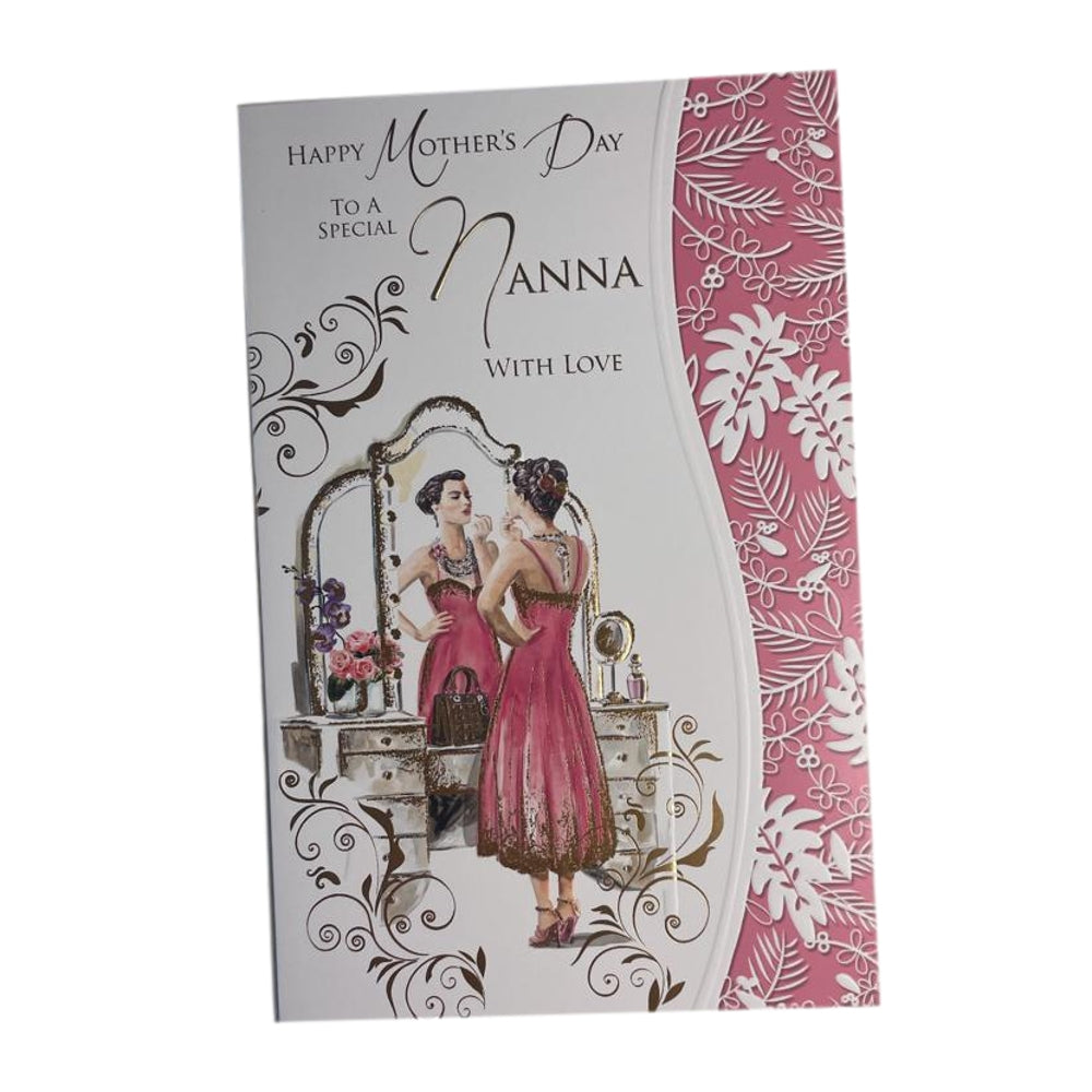 To A Special Nanna Lady Doing Make-up Design Mother's Day Card