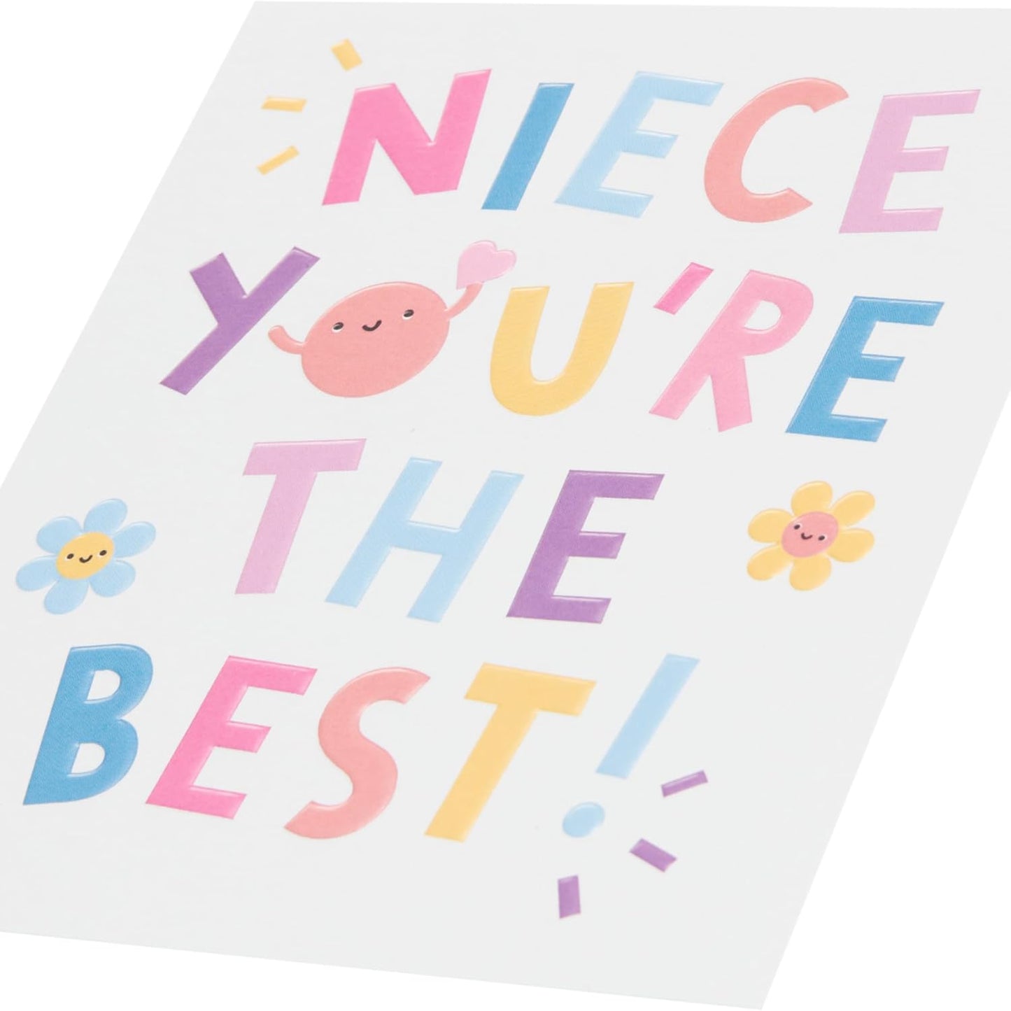 You're the Best Lettering Design Niece Birthday Card