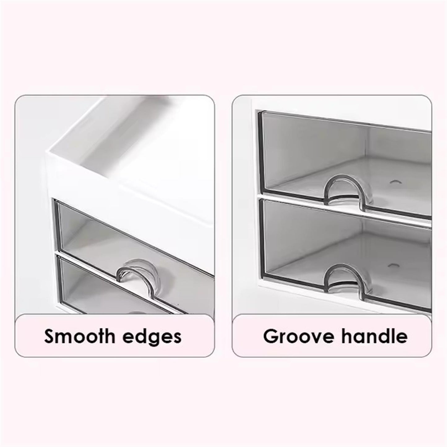 Plastic Stationery Desktop Storage Box 14.5 x 21 x 12.5cm