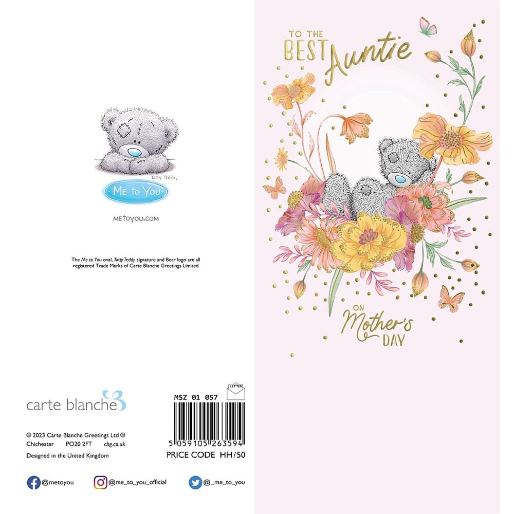To The Best Auntie Mother's Day Card