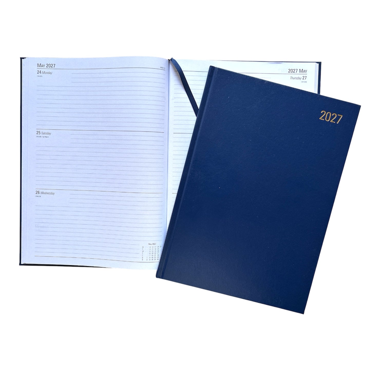 Janrax 2027 A4 Week To View Blue Desk Diary