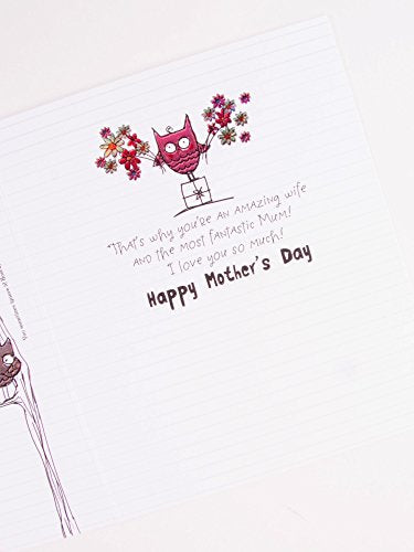 Gorgeous Wife On Mothers Day, Mother's Day Greetings Card