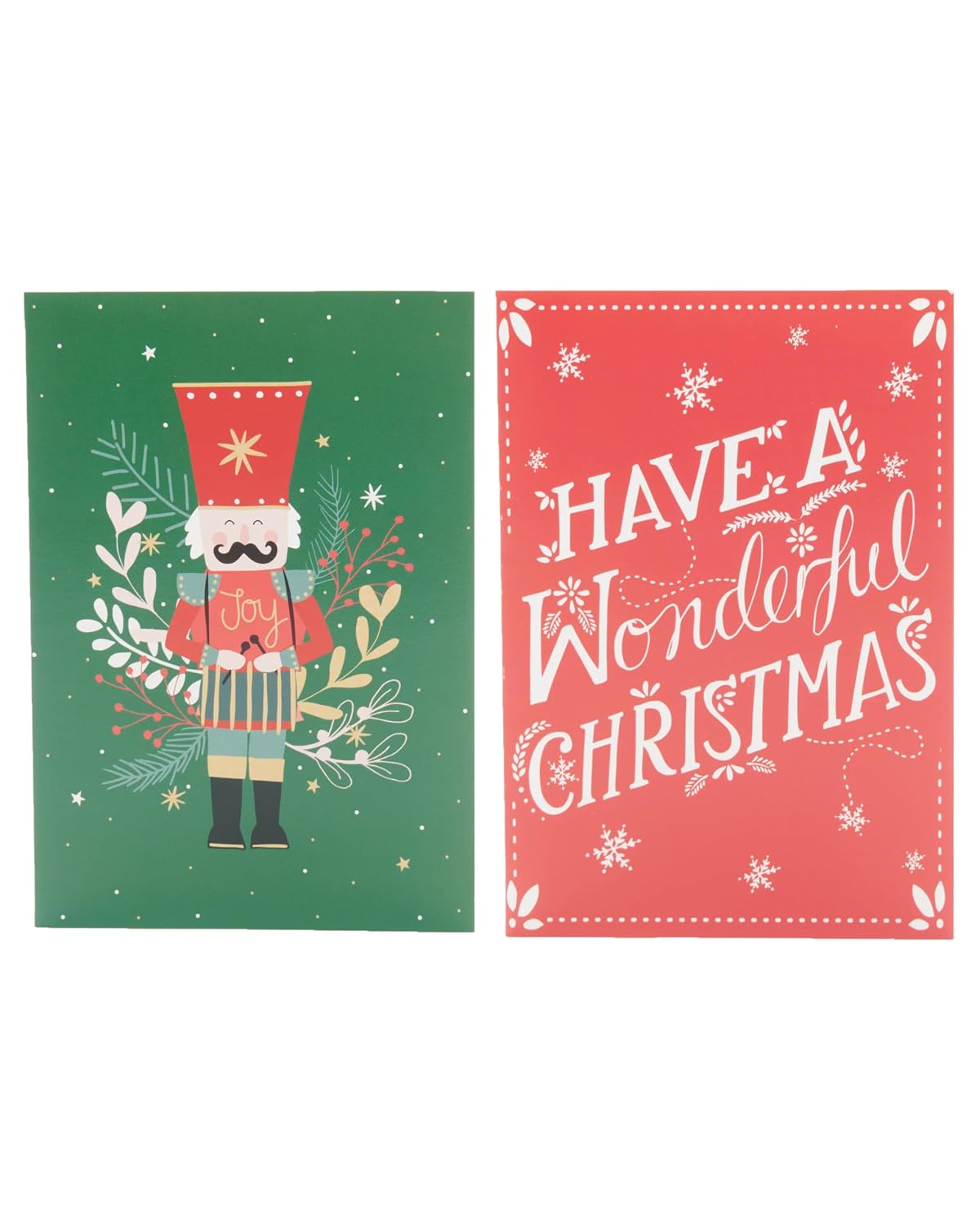 Multipack of 20 Christmas Crackers Charity Christmas Cards with Envelopes – 4 Festive Designs for Him/Her/Friend
