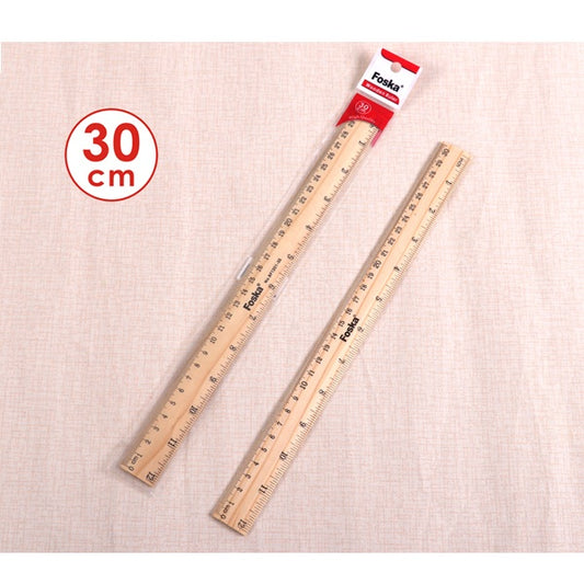 30cm Wooden Ruler (12" Rule)