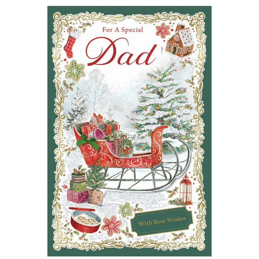 For a Special Dad With Best Wishes Christmas Card