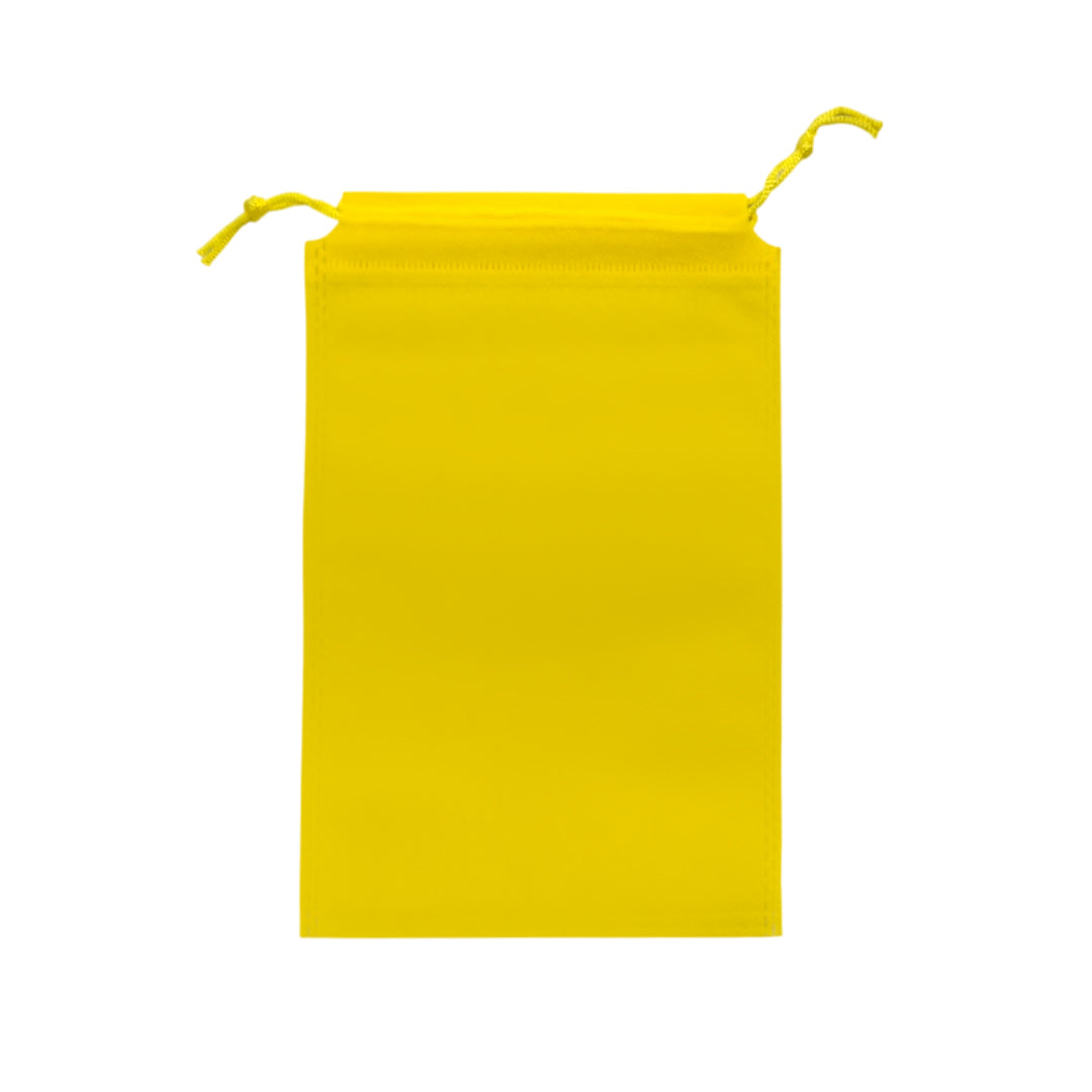 Pack of 25 Yellow Coloured 39x30cm Non-Woven Drawstring Bags