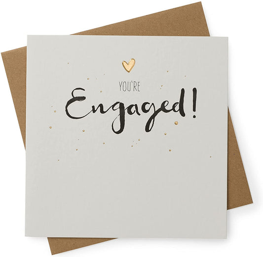 Engagement Kindred Glitter & Gold Congratulations Card