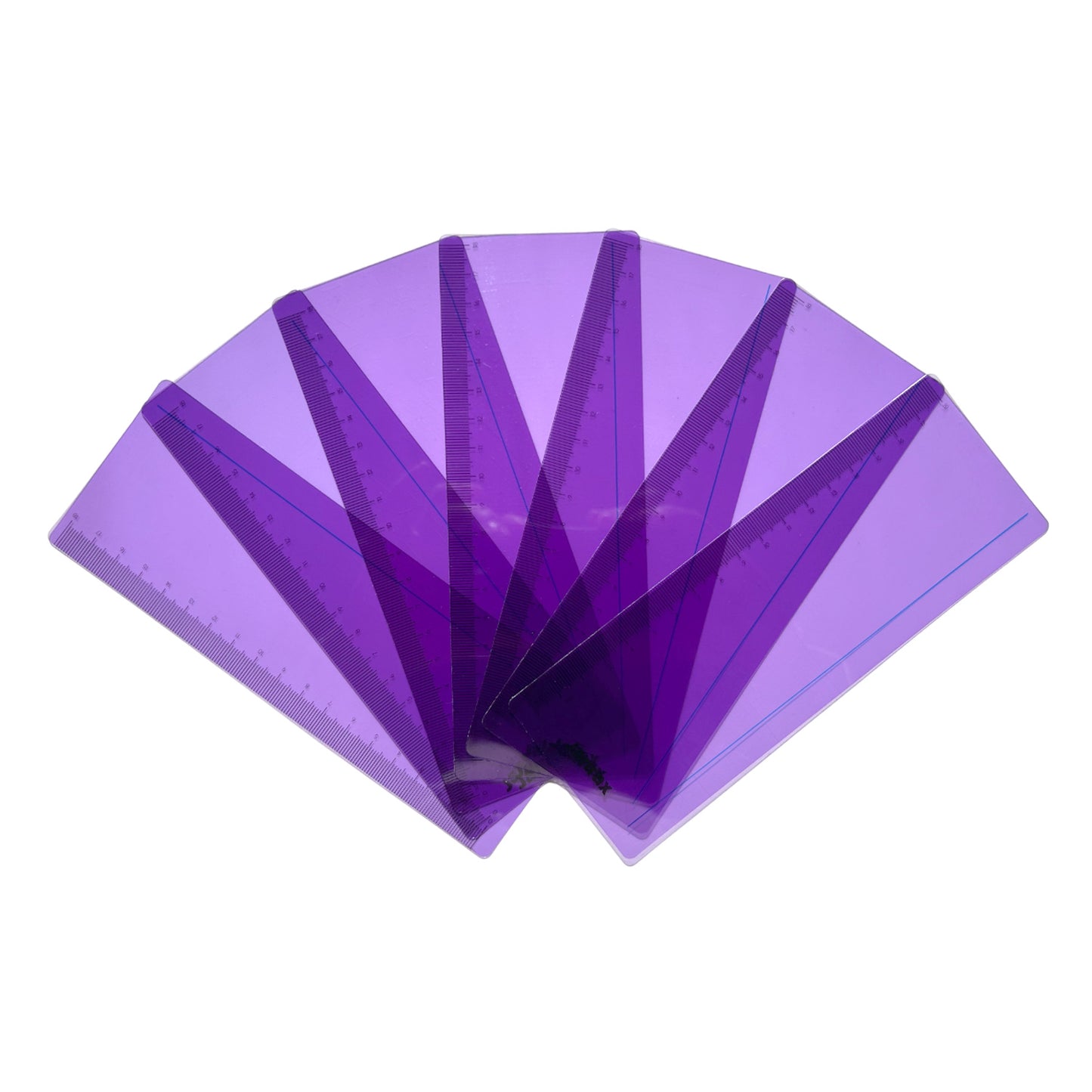 Pack of 16 Purple 191x70mm Dyslexia Overlay Reading Rulers – PET Material, Rounded Corners