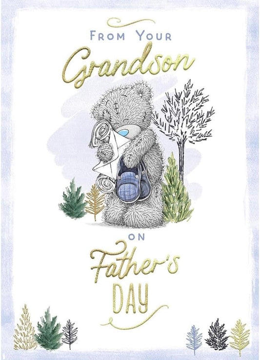 Bear Holding Slippers From Your Grandson Father's Day Card