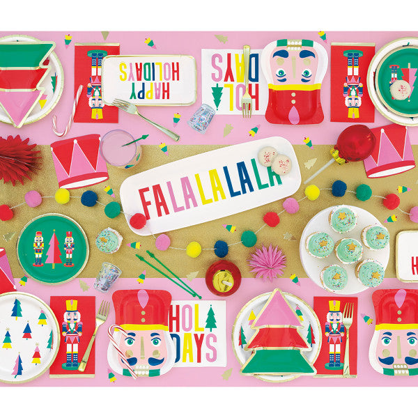 7ft Vibrant Christmas Felt Pom Pom Garland