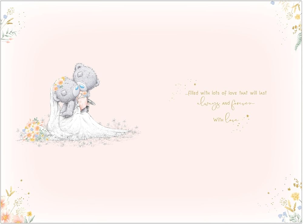 Bears Storyboard Design Happy Couple Wedding Day Card