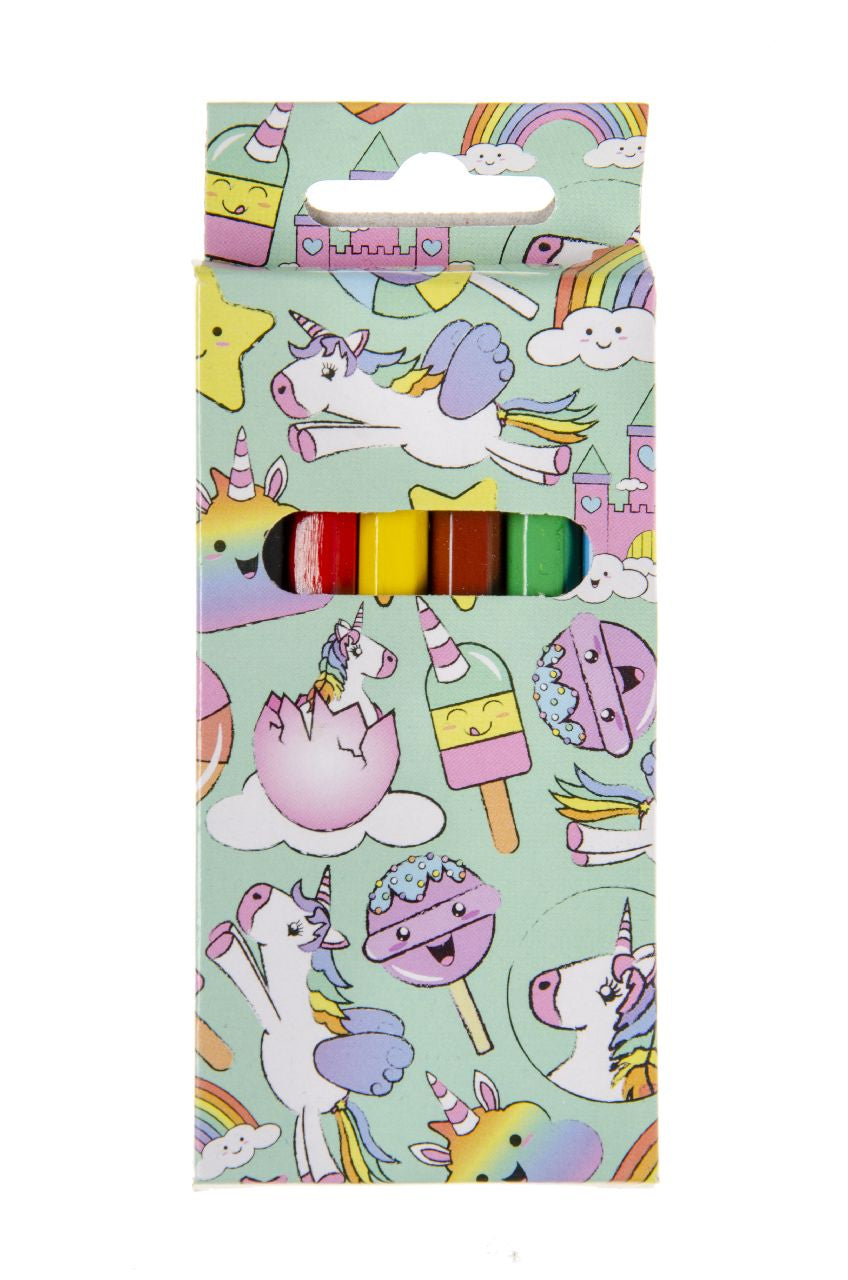 12 Pack of 6 Pieces Unicorn Colored Pencils 9cm