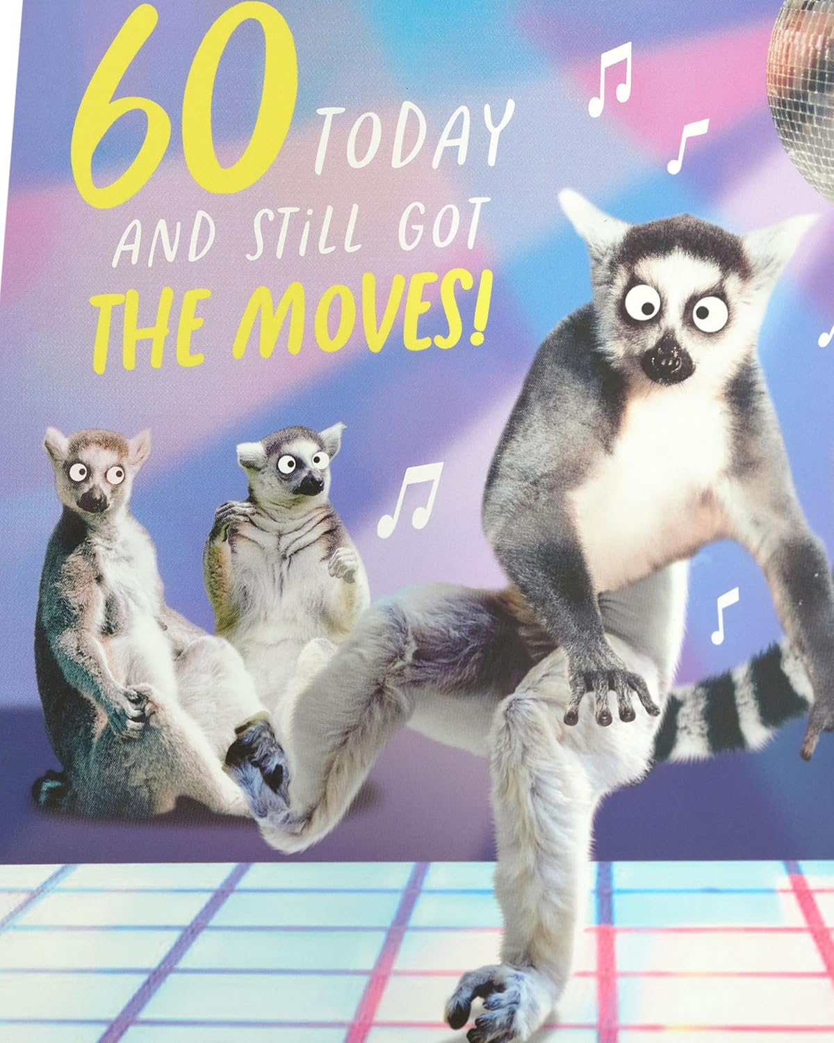 Funny Dancing Lemurs Design 60th Birthday Card
