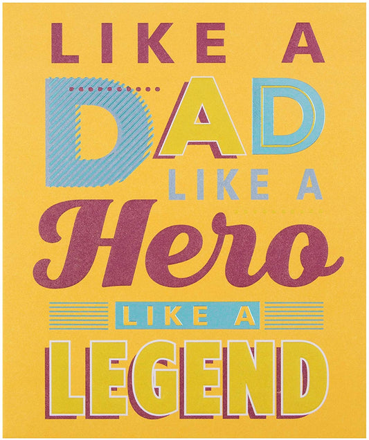 Like A Dad Father's Day Card 'Hero' 