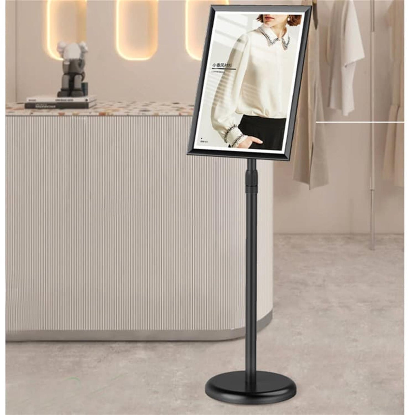 A2 Mobile Aluminum Alloy Poster Stand – Adjustable Height Display