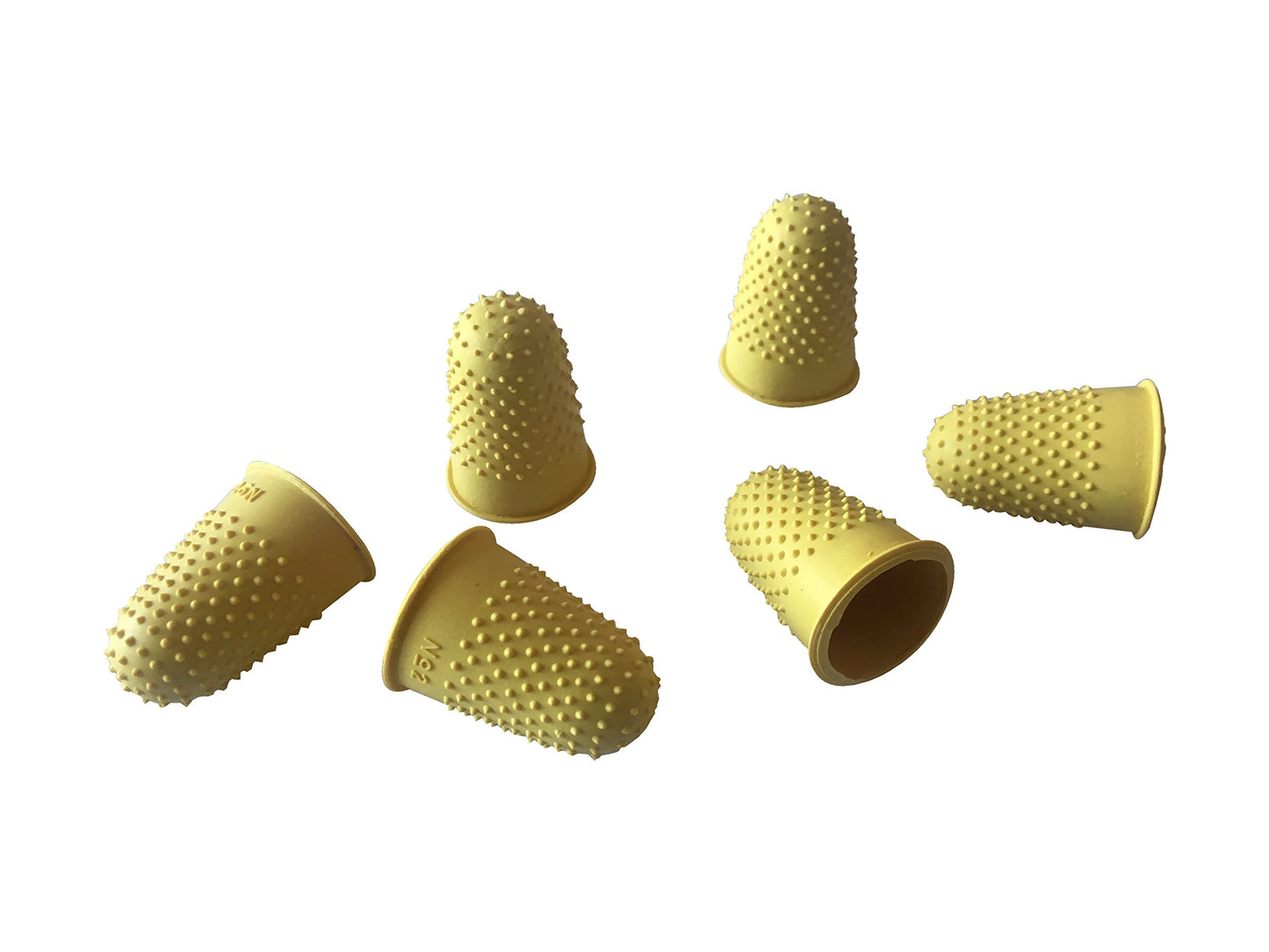 Pack of 12 Yellow No.2 Rubber Thimblettes
