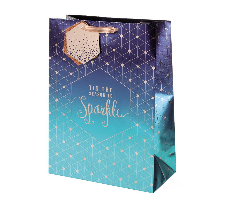 Pack of 12 Seasonal Celebration Design Large Christmas Gift Bags
