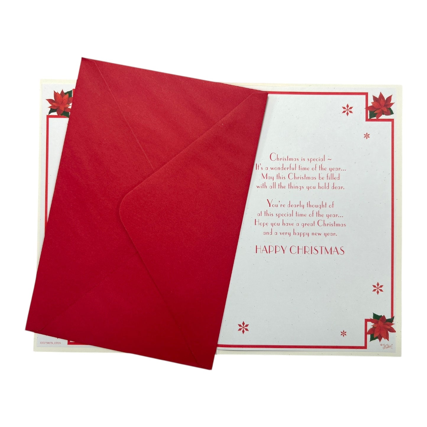 For a Dear Daughter In Law Poinsettia Wreath Design Christmas Card