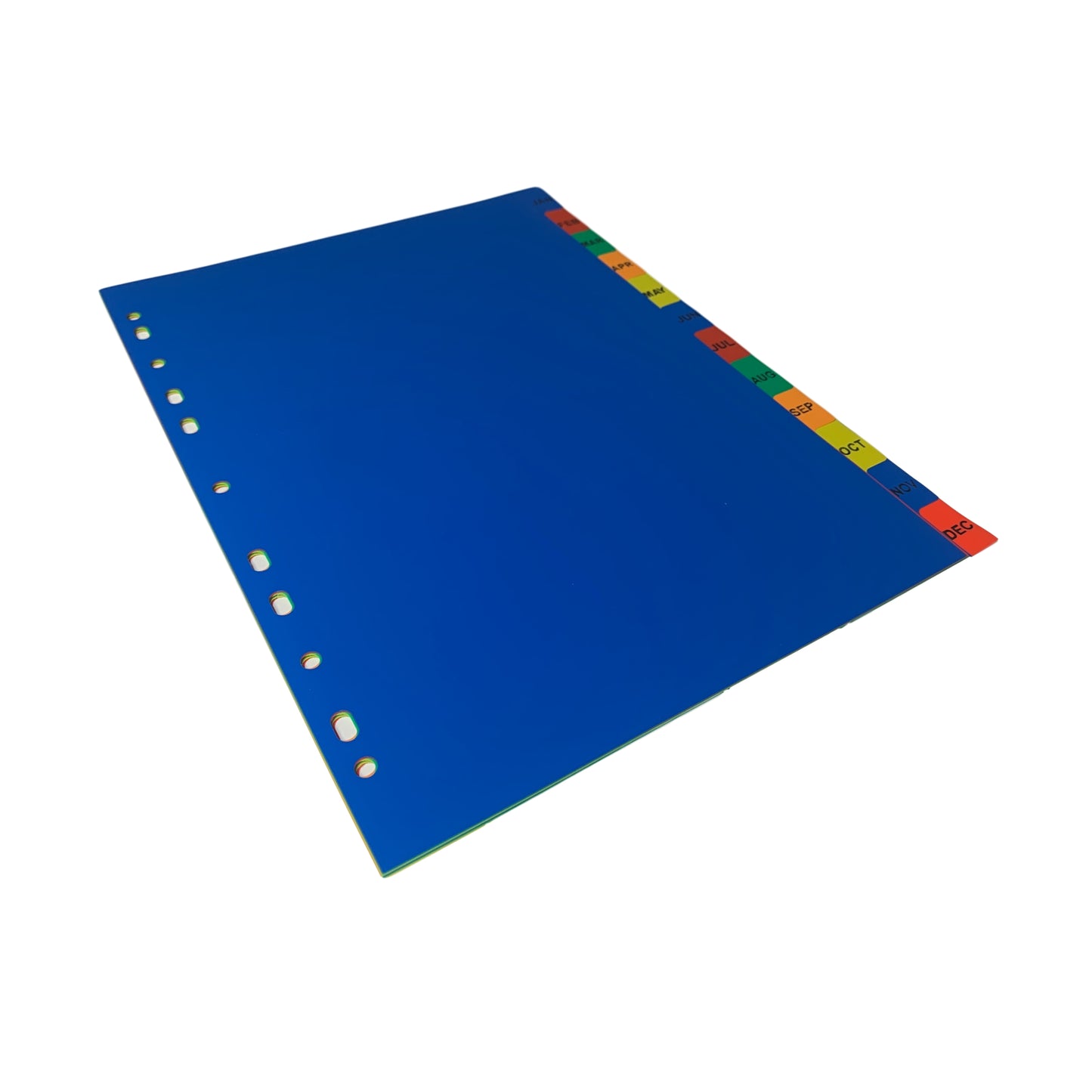 A4 Jan - Dec Month Polypropylene Dividers with Reinforced Index Cover