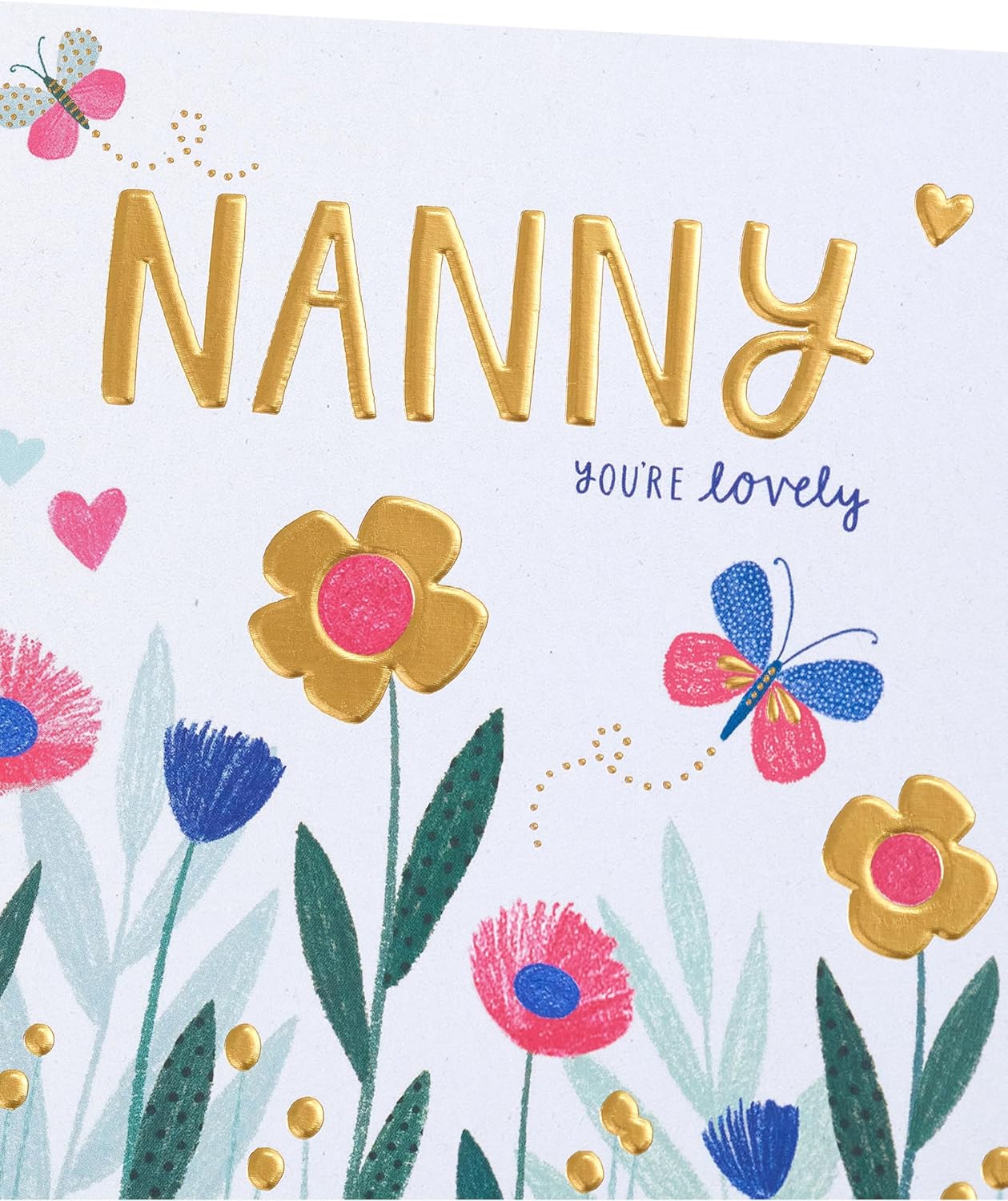 Lovely Bright Flowers Design Nanny Birthday Card
