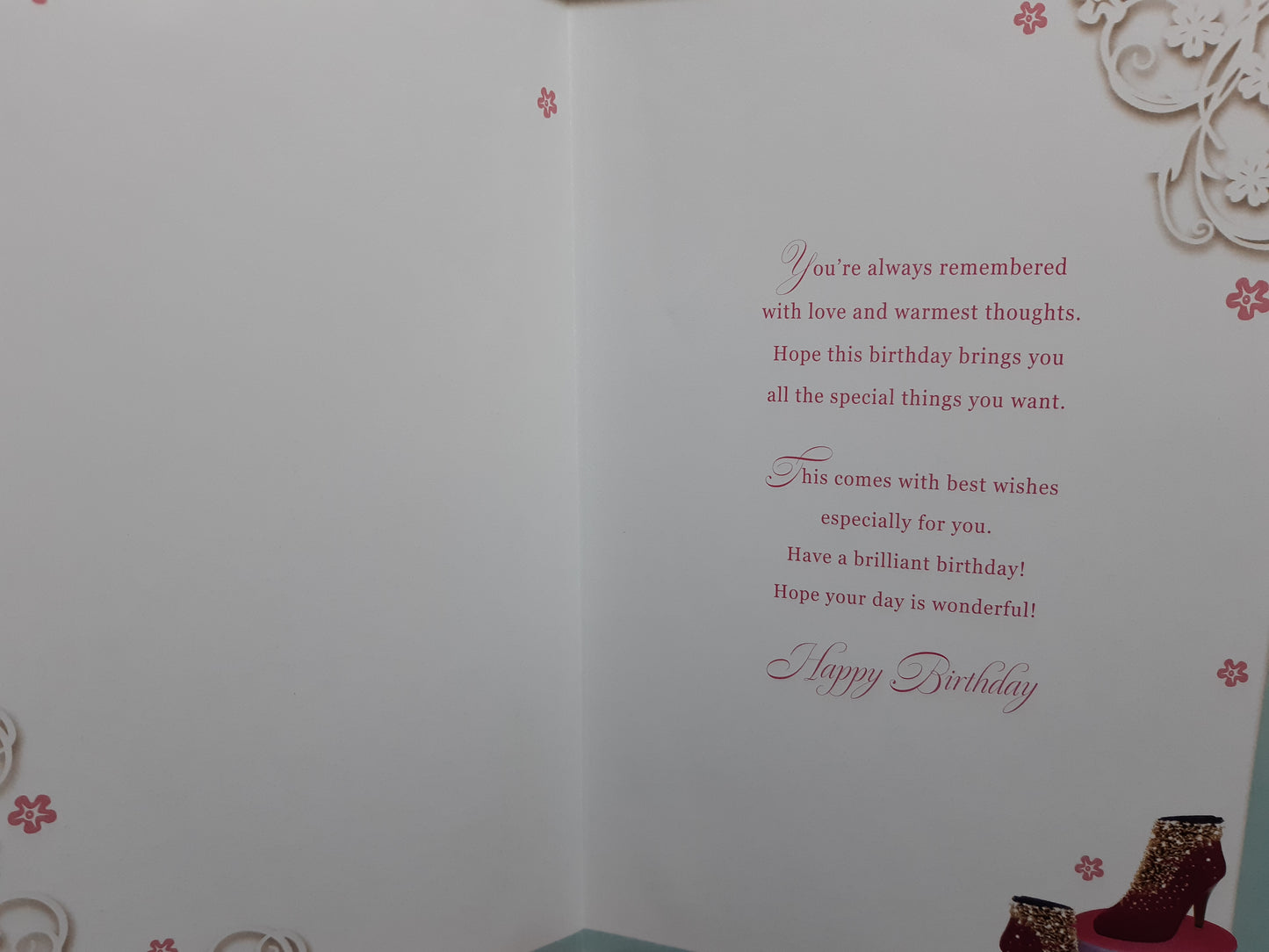To The Woman In My Life This Birthday Extra Special Opacity Card