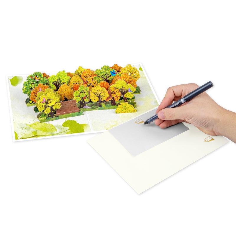 Golden Ginkgo Autumn 3D Pop Up Greeting Card