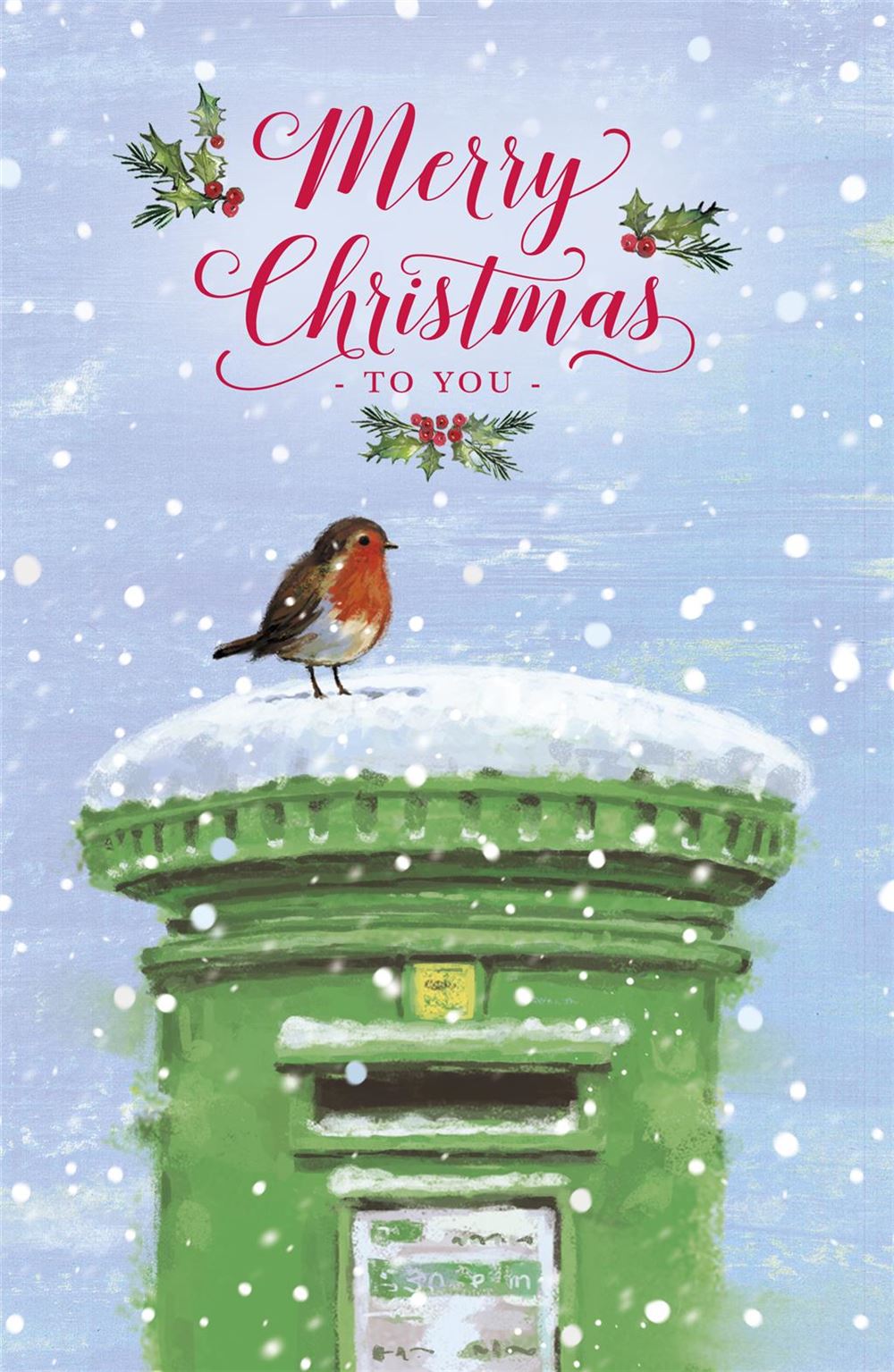 Irsih Postbox Design Merry Christmas Card