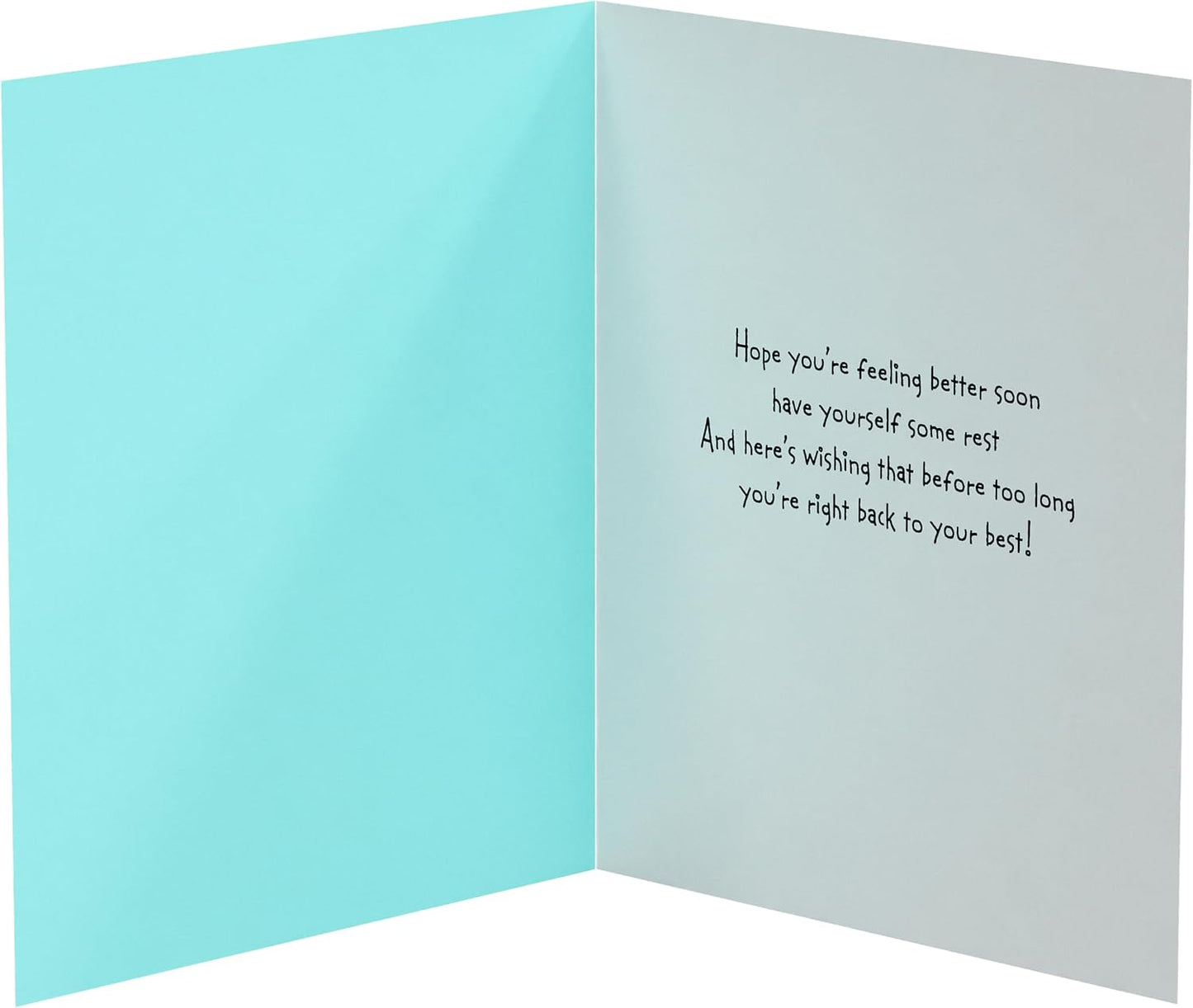 Character with Flower Get Well Soon Card