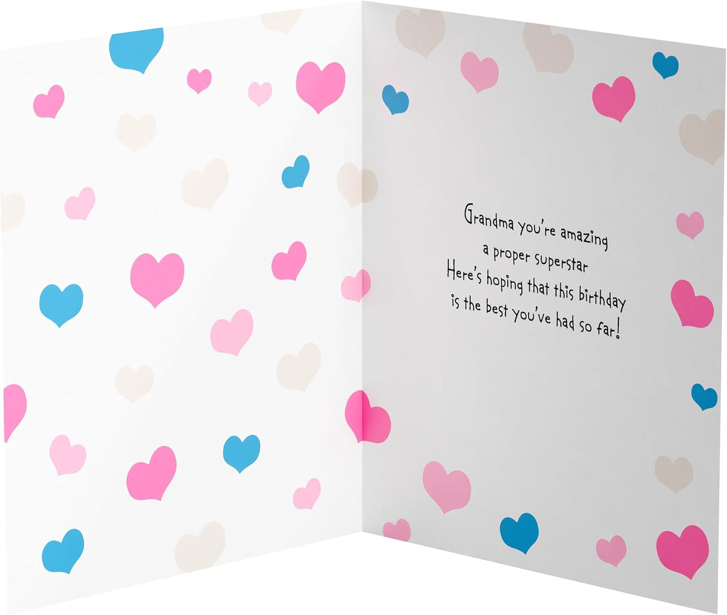 Woman With Flower Design Grandma Birthday Card