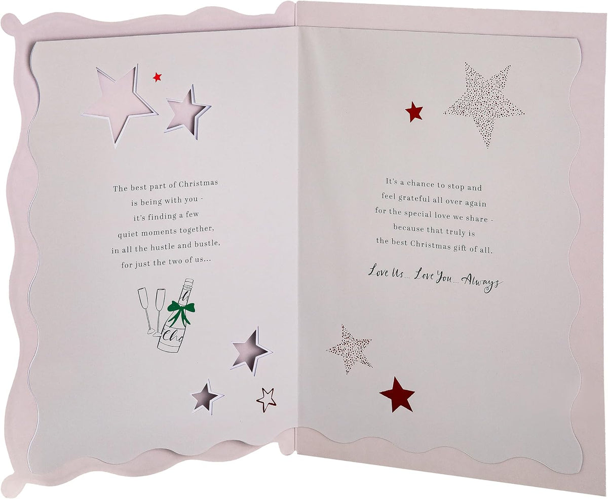 Bottle of Fizz Design for the One I Love Christmas Card