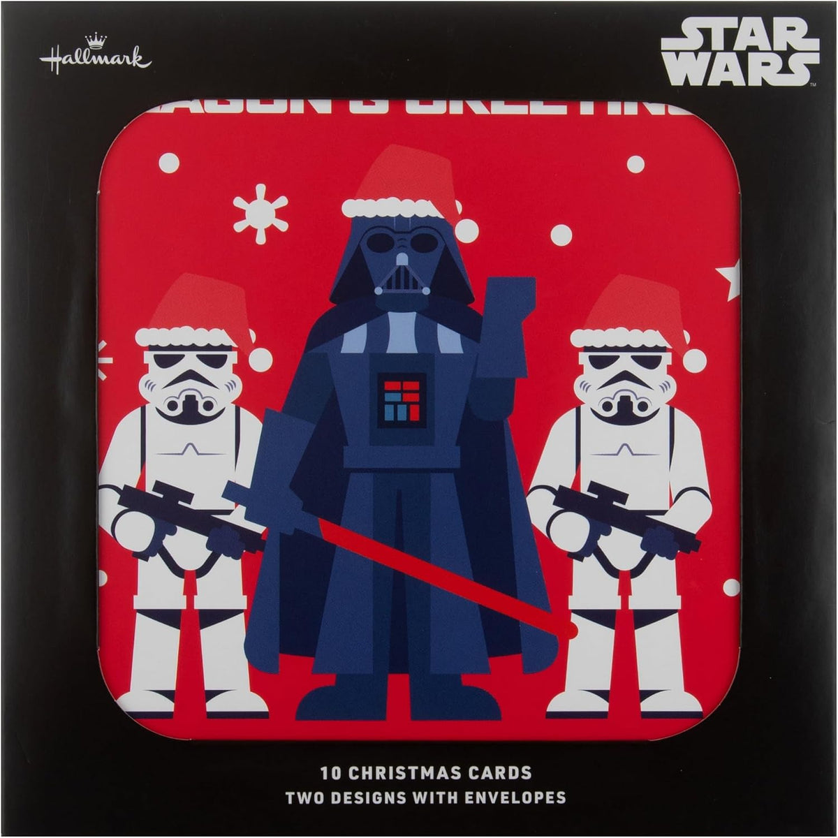 Star Wars in 2 Iconic Designs Pack of 10 Christmas Cards