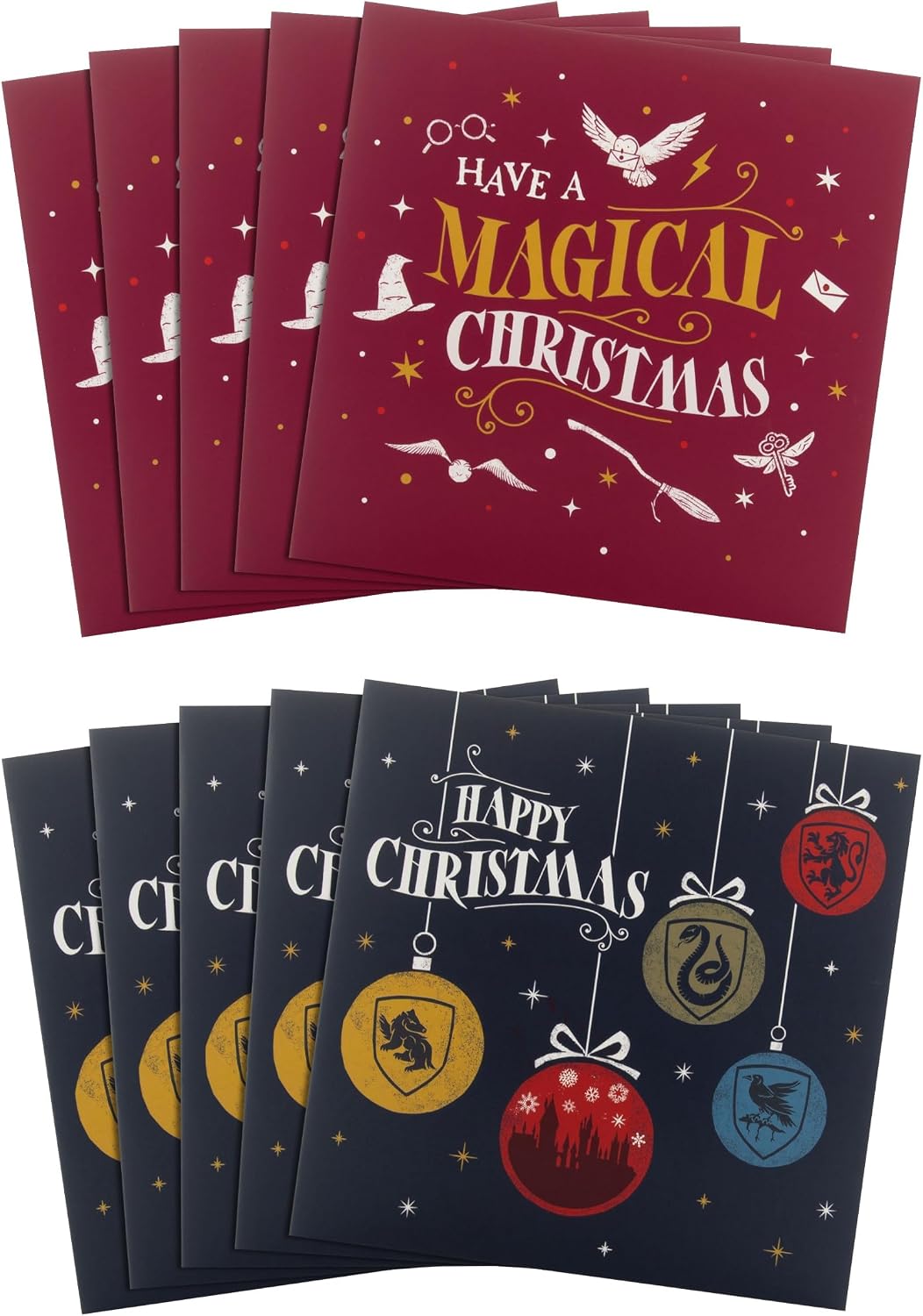Harry Potter Enchanting 2 Designs Pack of 10 Christmas Cards
