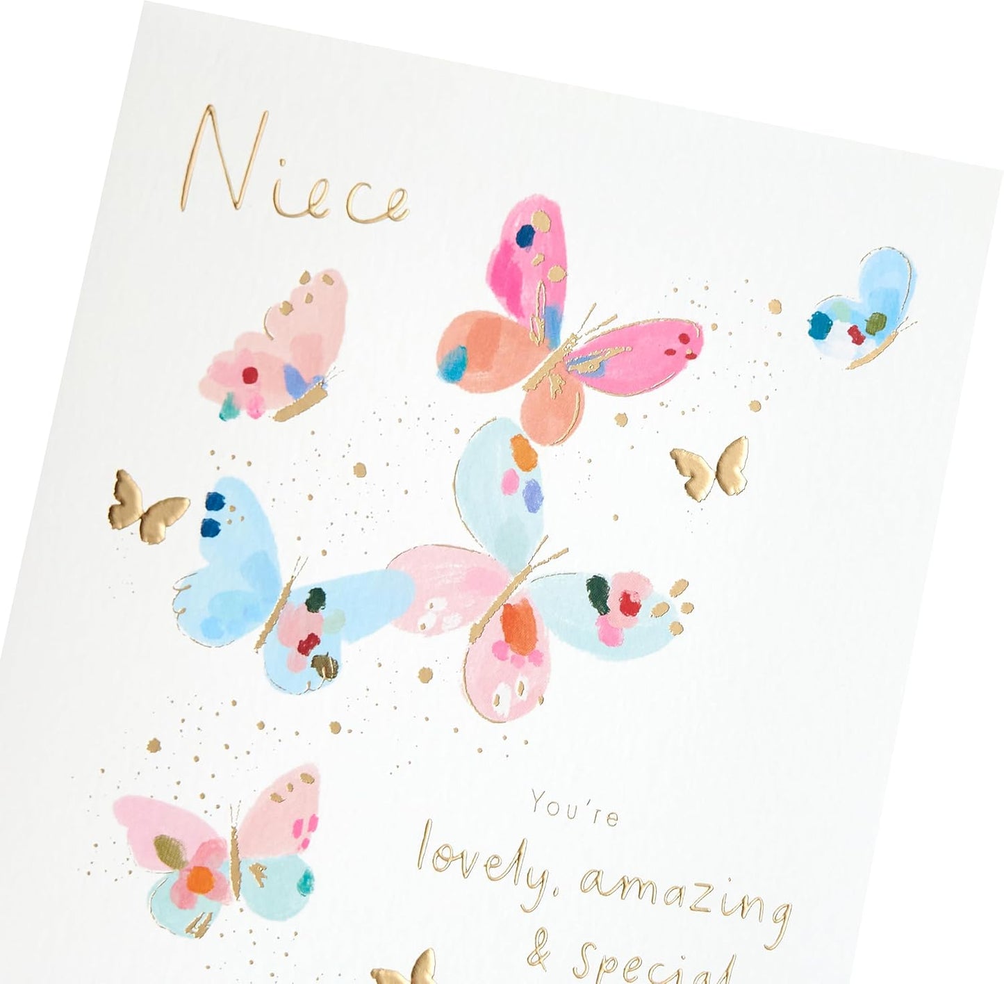 Hand Drawn Butterflies Design Niece Birthday Card