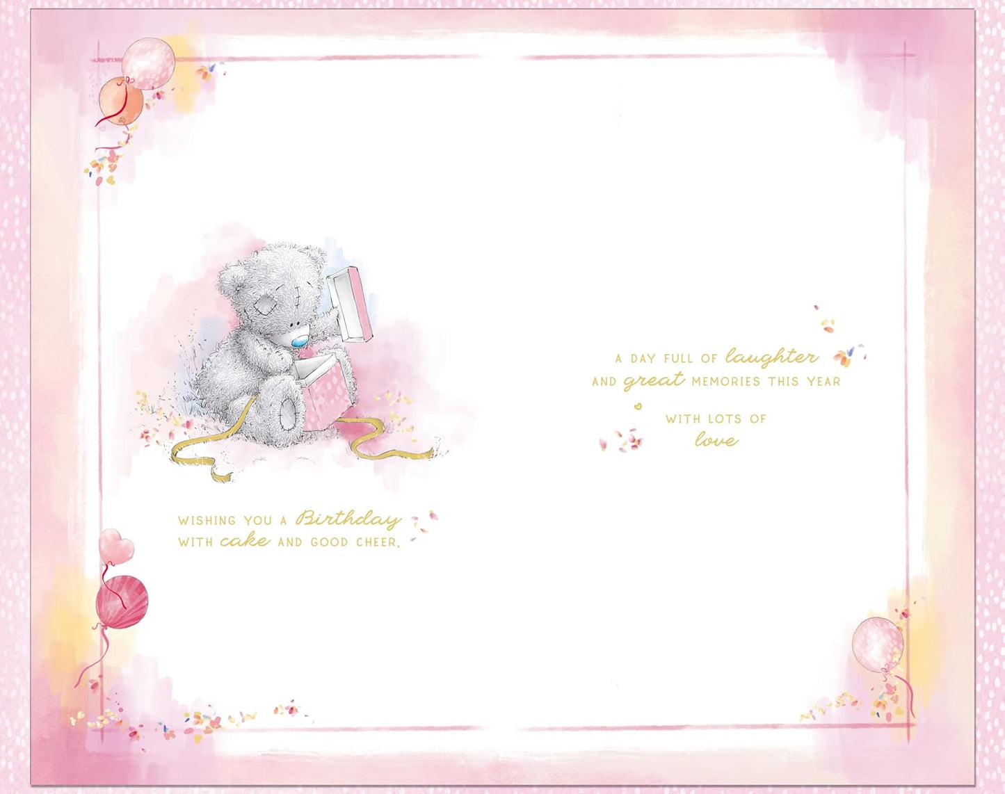 Tatty Teddy 'For A Wonderful Daughter' Luxury Hand Finished Birthday Card With Bow