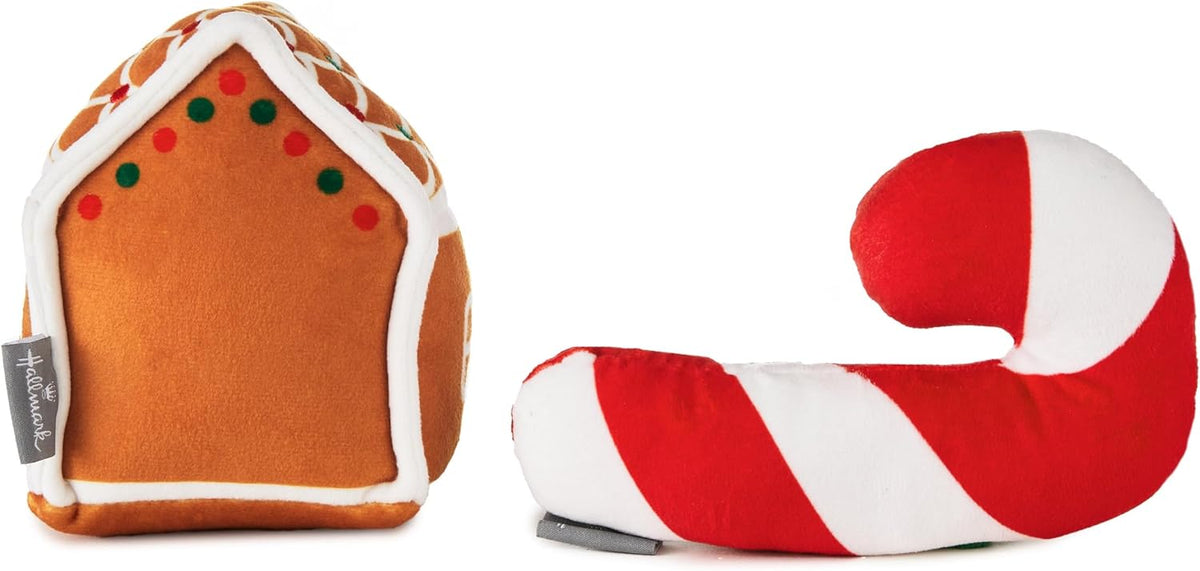 Better Together Gingerbread House and Candy Cane Magnetic Plush Pair