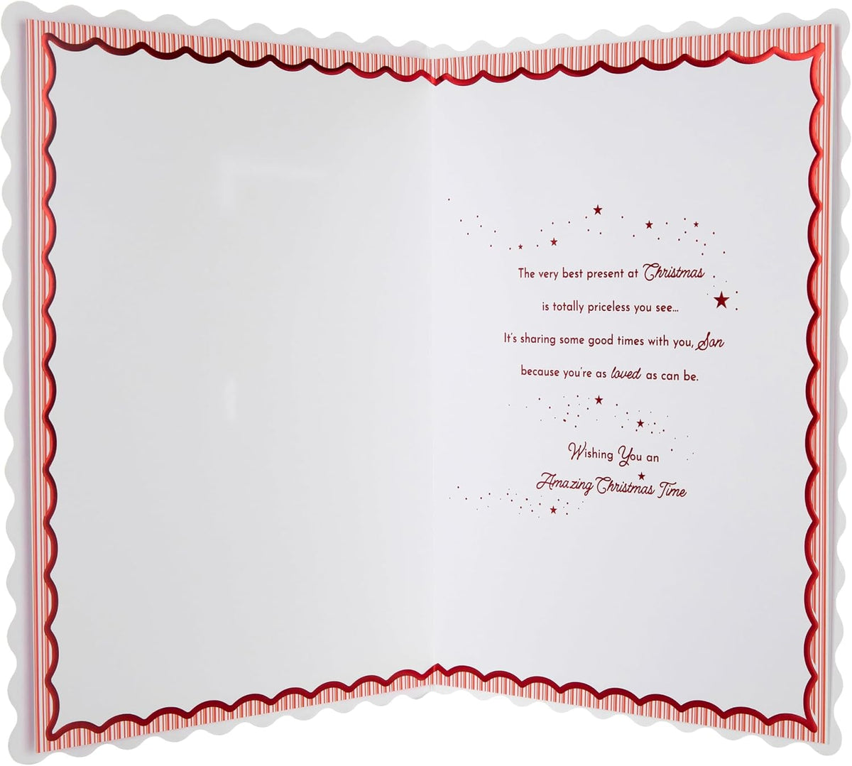 Traditional Santa Design Son Christmas Card