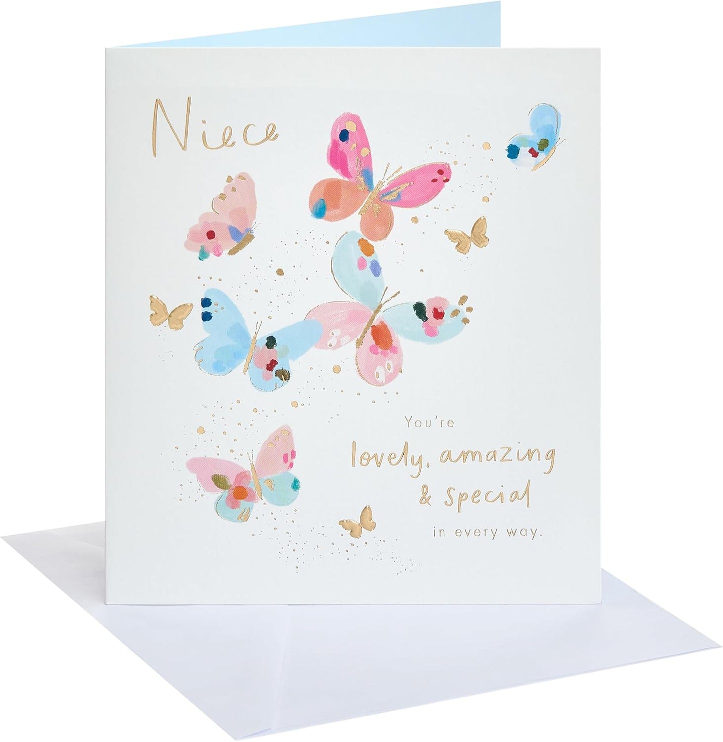 Hand Drawn Butterflies Design Niece Birthday Card
