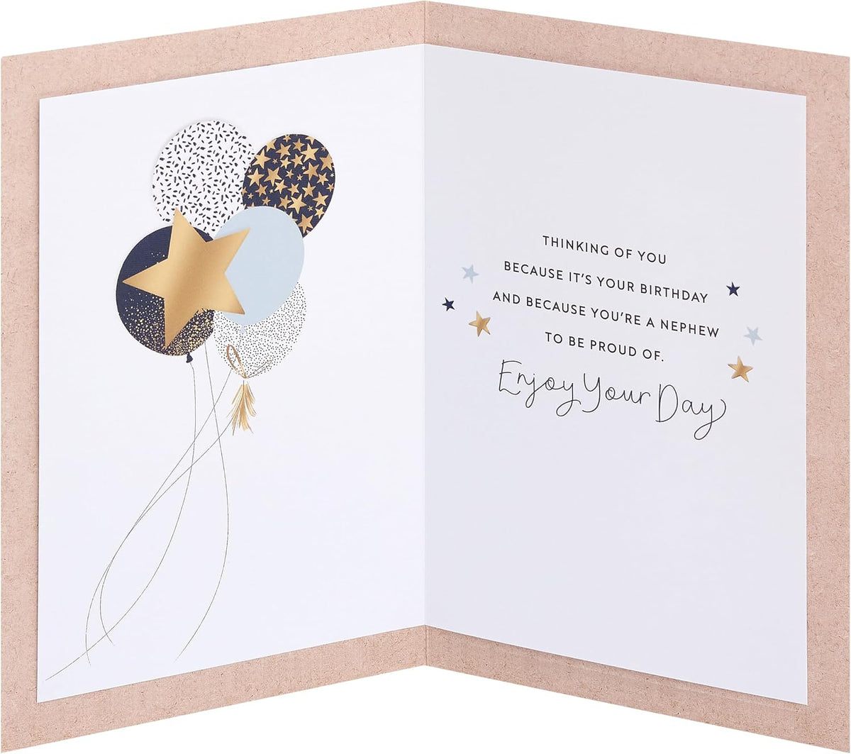 Balloons Design Nephew Birthday Card