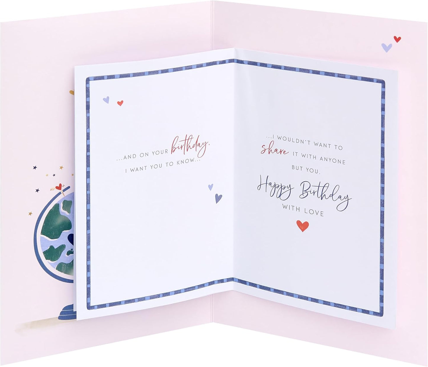 Globe Design Husband Birthday Card