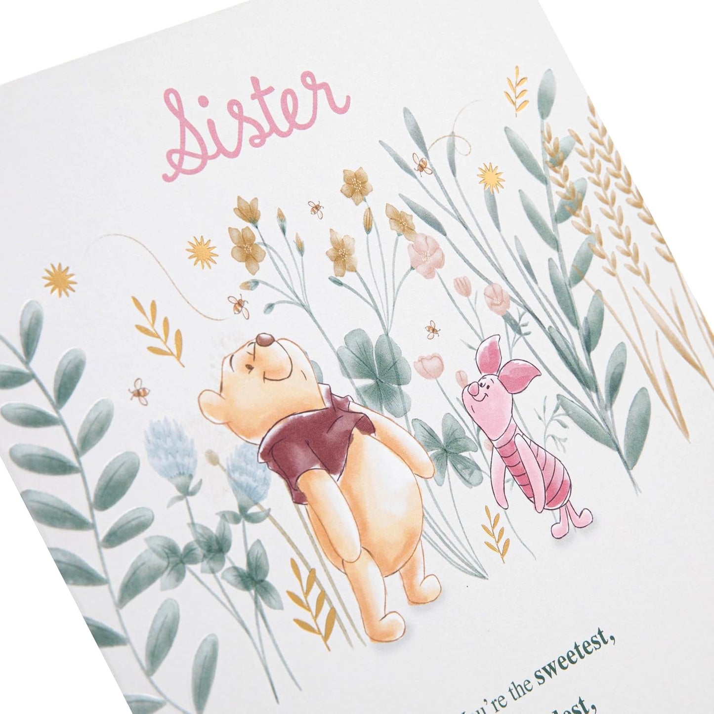 Disney Winnie the Pooh 'Happiest' Birthday Sister Card