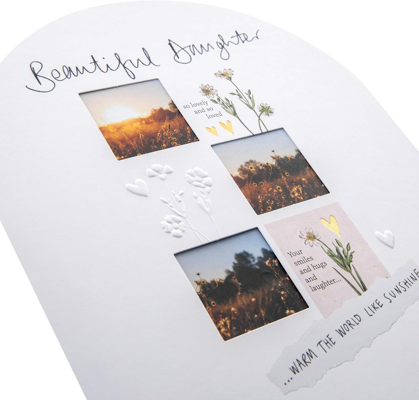 Floral Heartfelt Verse Daughter Birthday Card