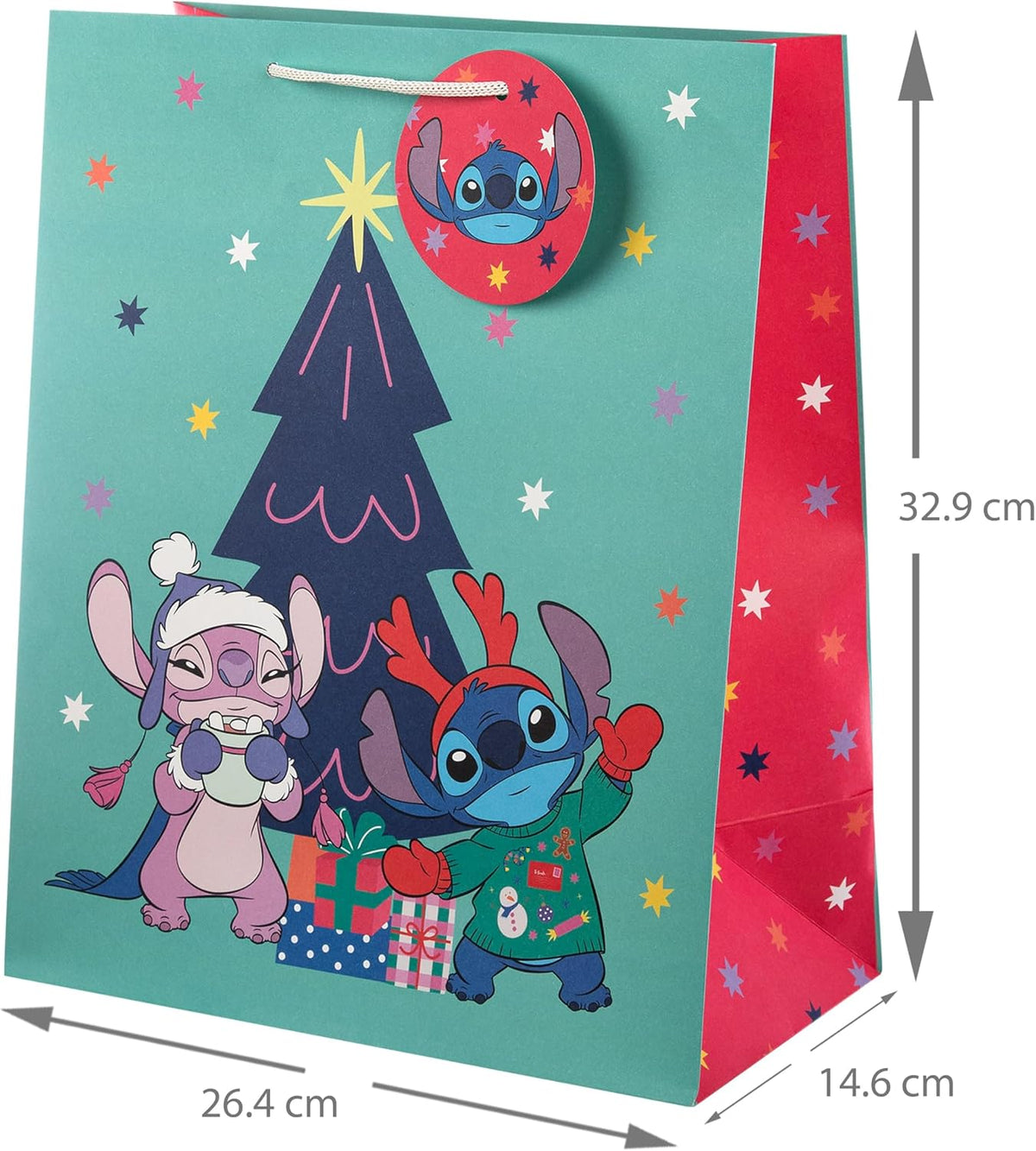 Disney Stitch 3 Pack Christmas Large Gift Bags