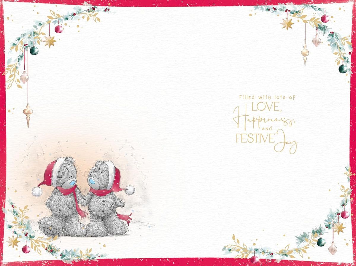 Bears Hugging Husband Christmas Card