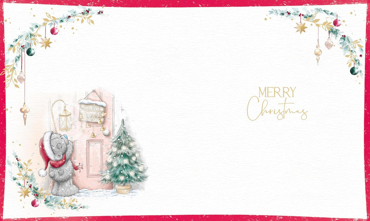 Bear Opening Front Door From Our Home To Yours Christmas Card