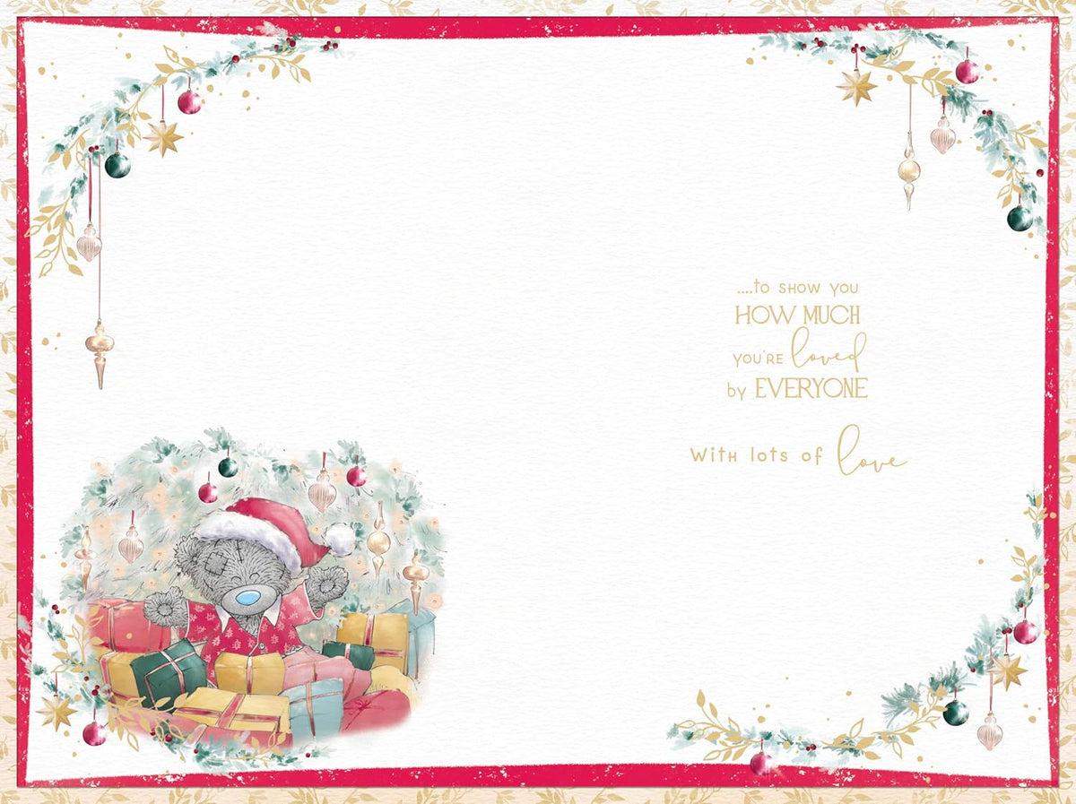 Bear And Presents Beautiful Daughter Christmas Card