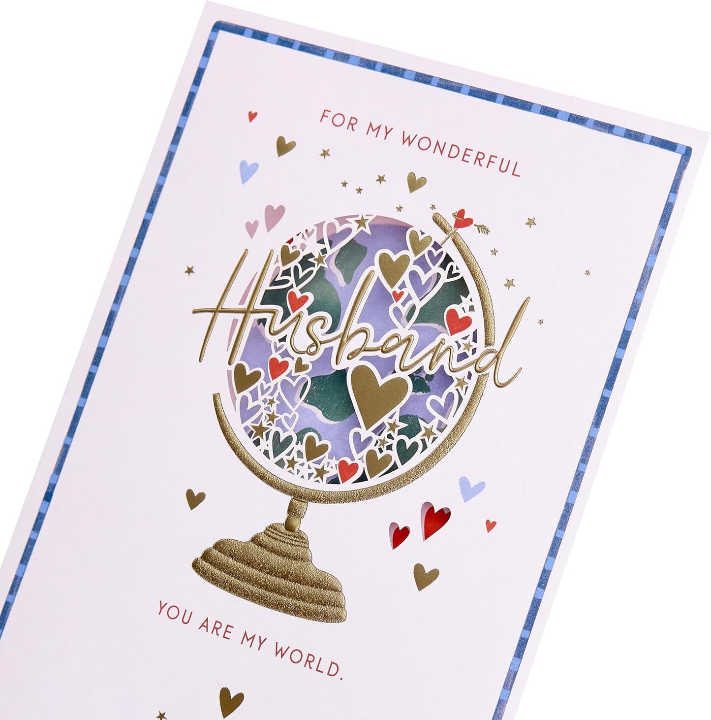 Globe Design Husband Birthday Card