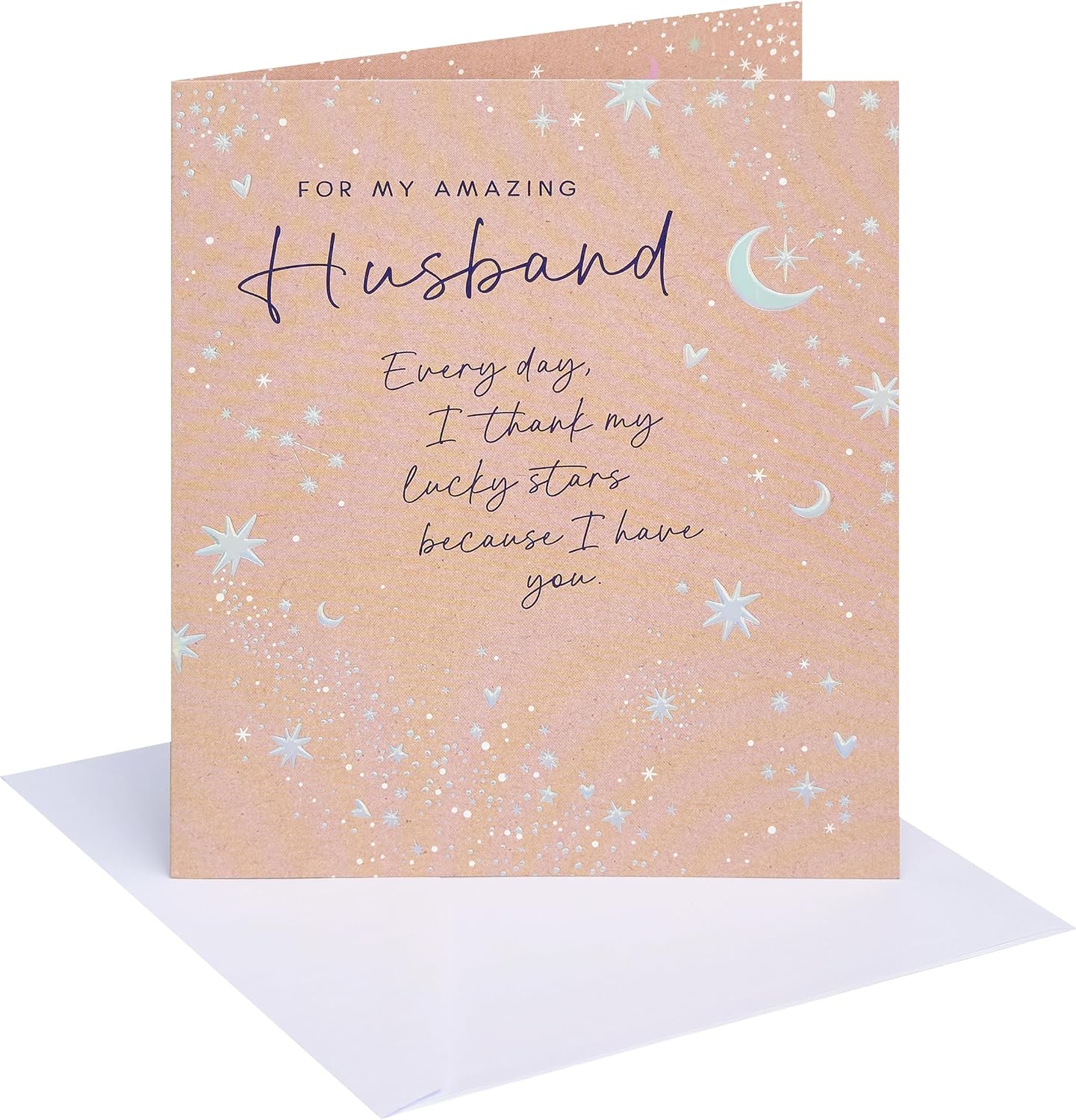 Moon and Stars Design Husband Birthday Card