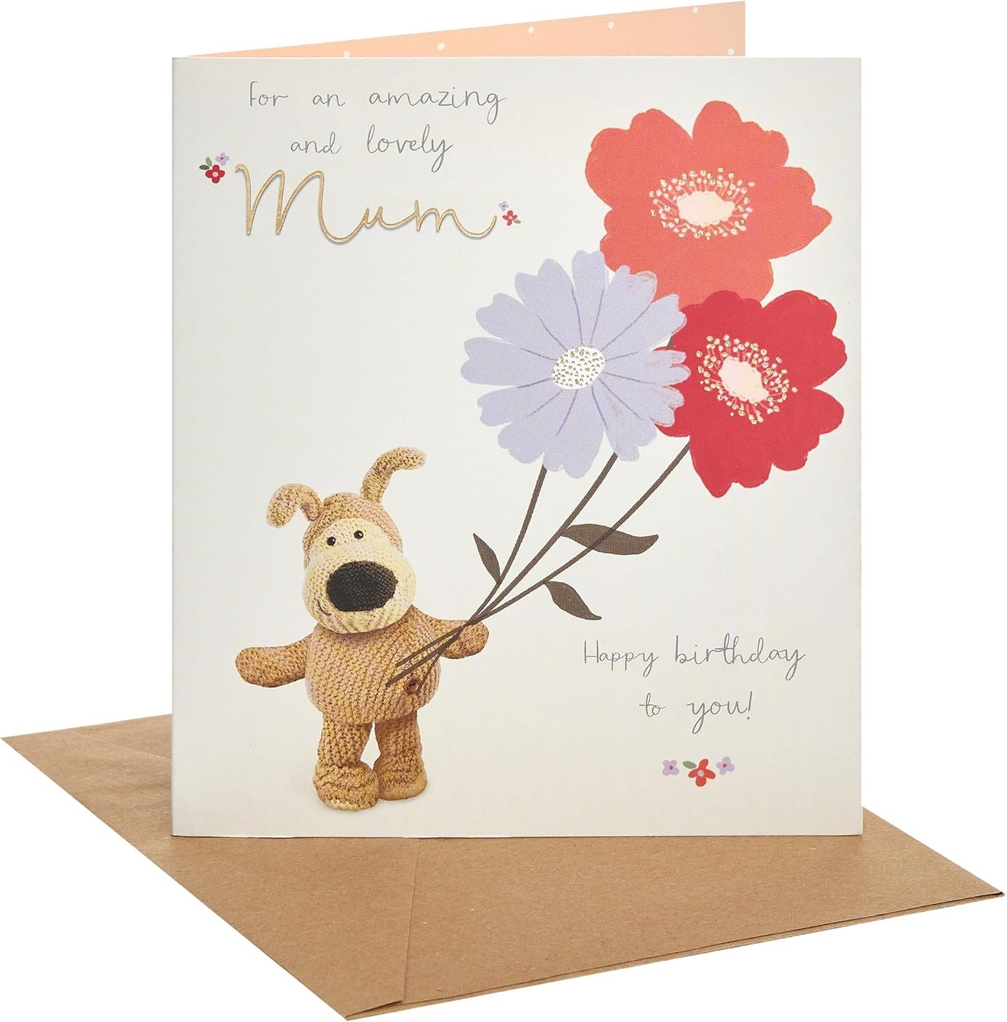 Boofle with Flowers Mum Birthday Card