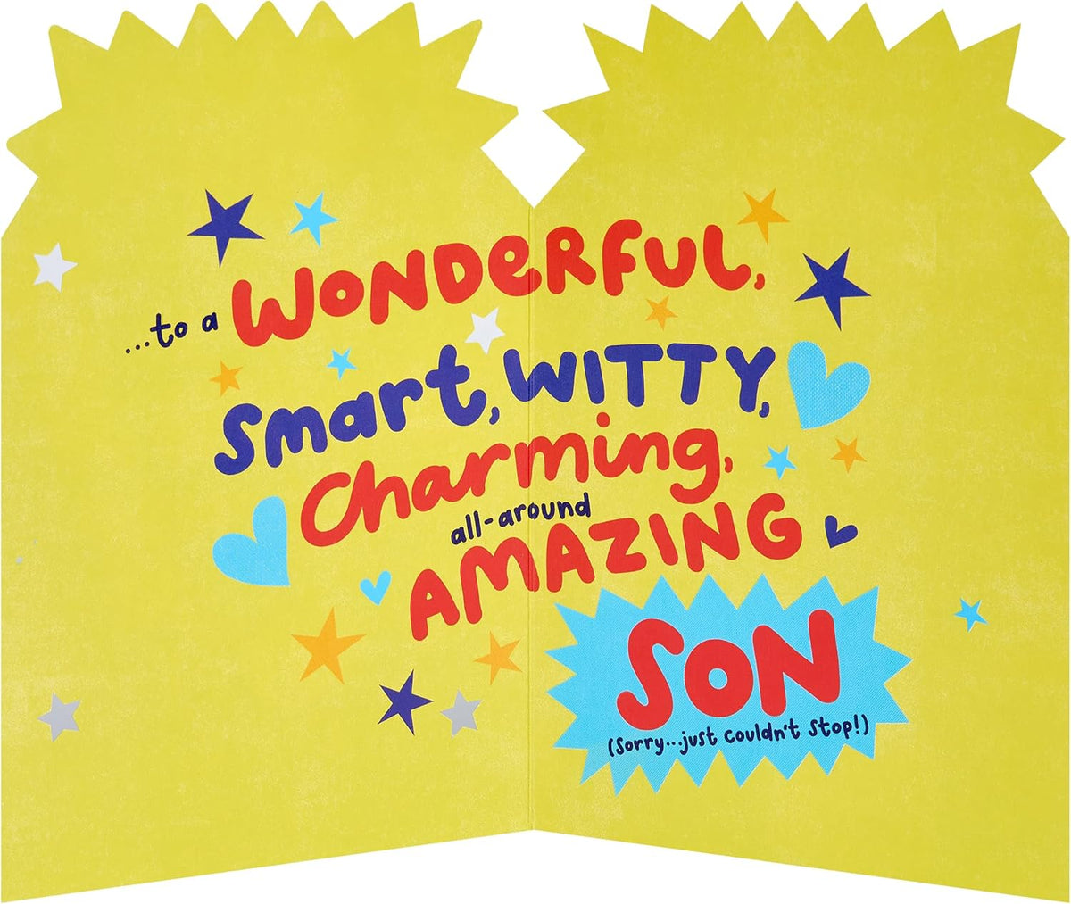 Typography Sentimental Design Son Birthday Card