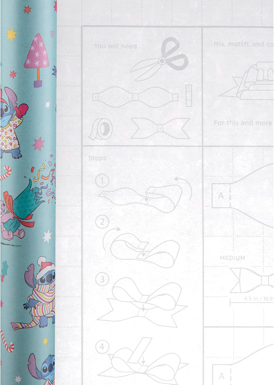 Disney Lilo & Stitch Multipack 12m 3 x 4M Rolls Christmas Wrapping Paper